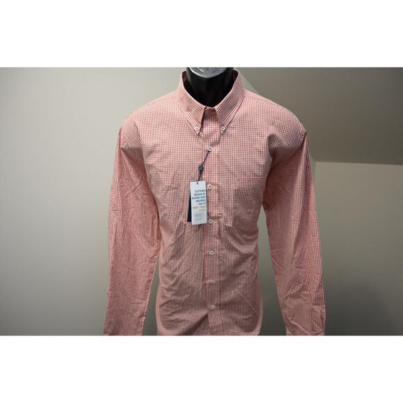 Oxford Dress Shirt Long Sleeve Plaid Classic Fit Mens Size Large NWT - Picture 2 of 8